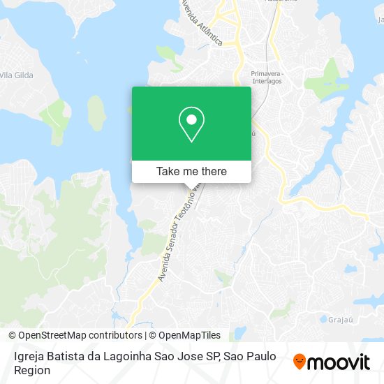 Mapa Igreja Batista da Lagoinha Sao Jose SP