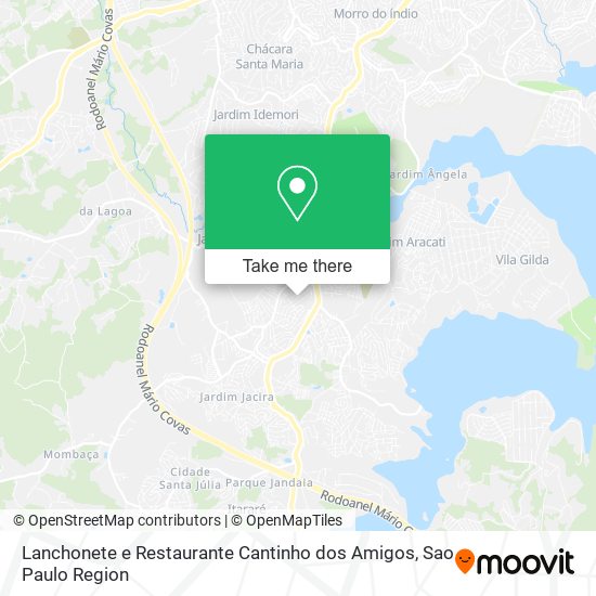 Mapa Lanchonete e Restaurante Cantinho dos Amigos