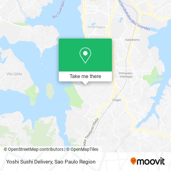 Yoshi Sushi Delivery map