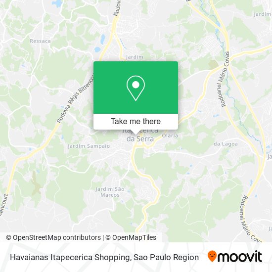 Mapa Havaianas Itapecerica Shopping