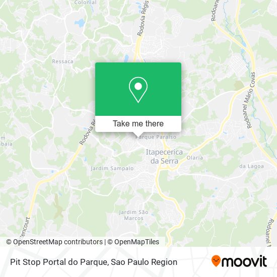 Pit Stop Portal do Parque map