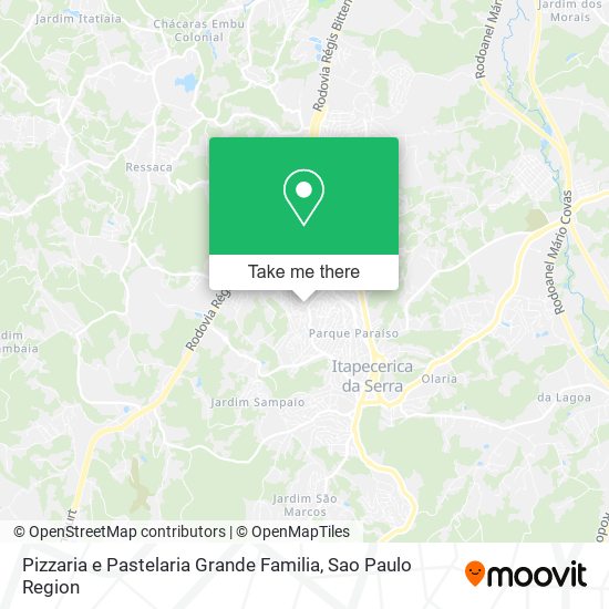 Mapa Pizzaria e Pastelaria Grande Familia