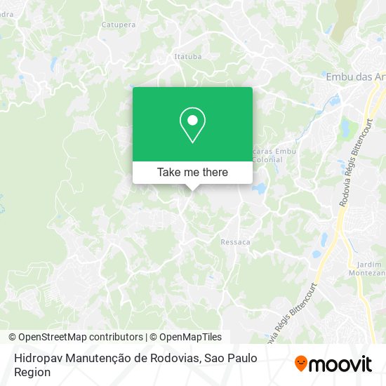 Mapa Hidropav Manutenção de Rodovias