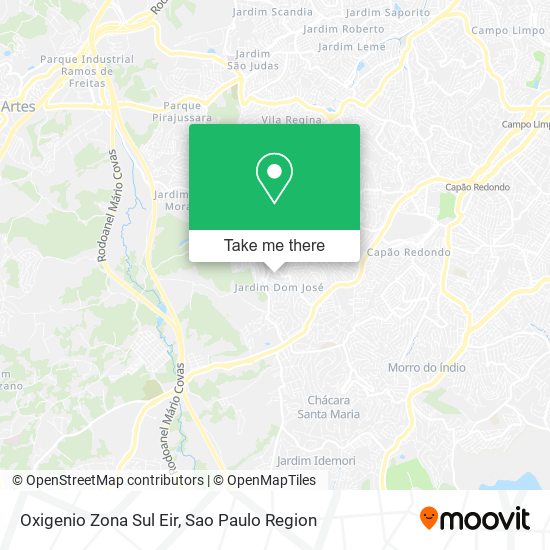 Mapa Oxigenio Zona Sul Eir