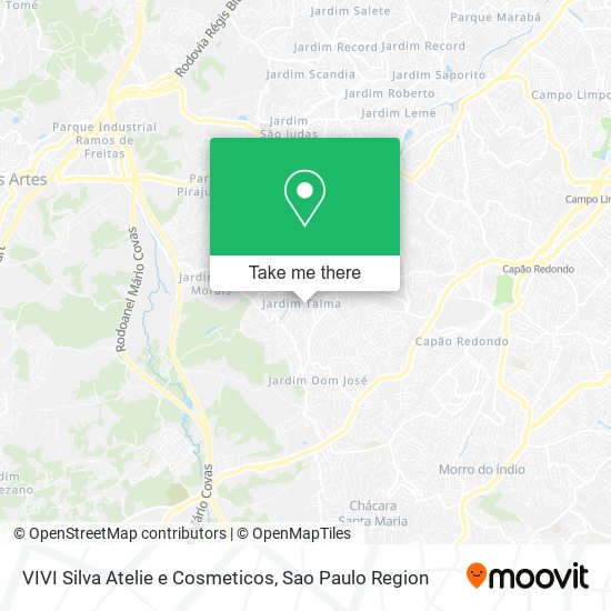 Mapa VIVI Silva Atelie e Cosmeticos