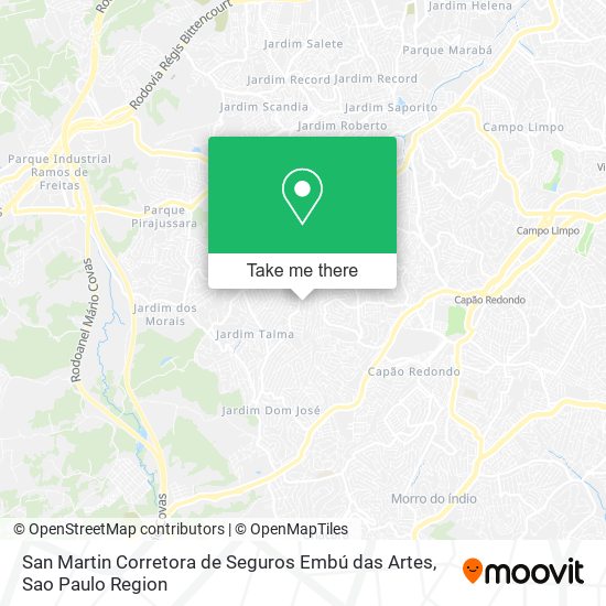 San Martin Corretora de Seguros Embú das Artes map