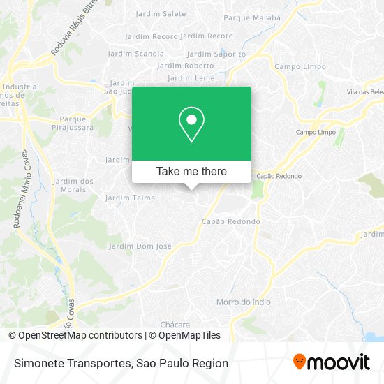 Simonete Transportes map