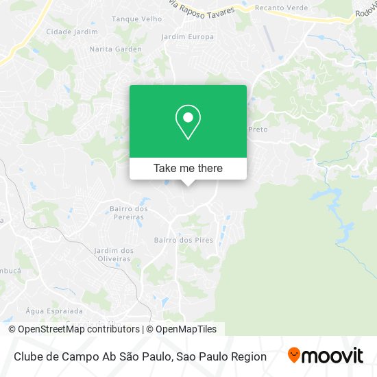 Mapa Clube de Campo Ab São Paulo