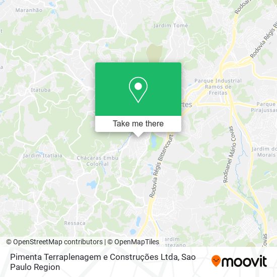 Mapa Pimenta Terraplenagem e Construções Ltda