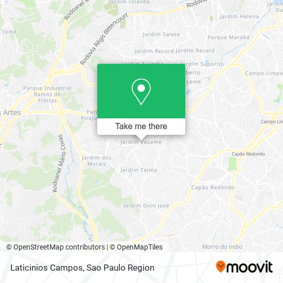 Laticinios Campos map