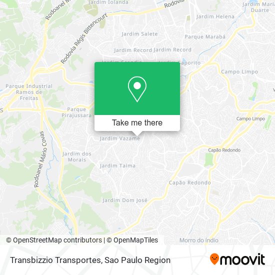 Transbizzio Transportes map