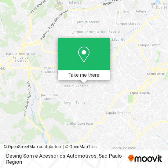 Desing Som e Acessorios Automotivos map