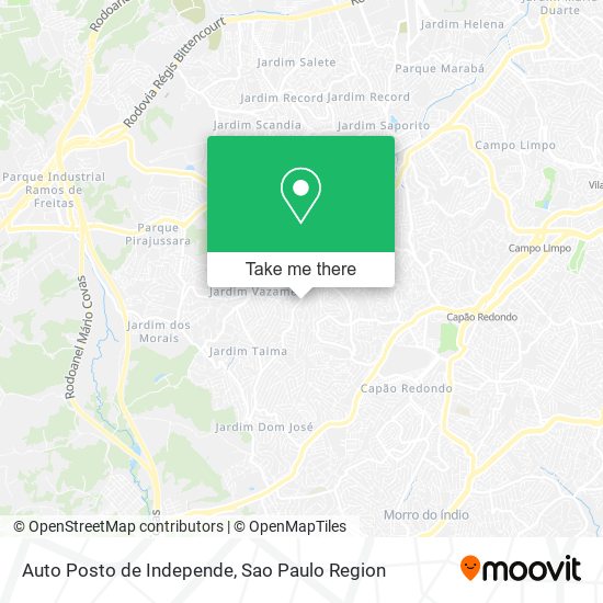 Mapa Auto Posto de Independe