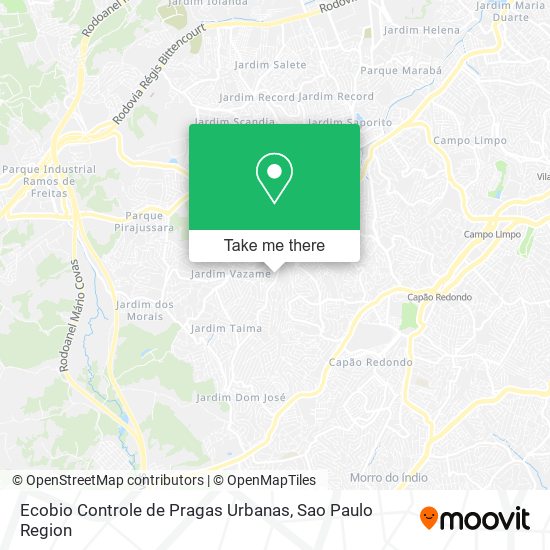 Ecobio Controle de Pragas Urbanas map