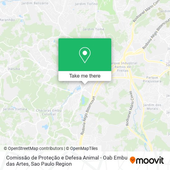 Mapa Comissão de Proteção e Defesa Animal - Oab Embu das Artes