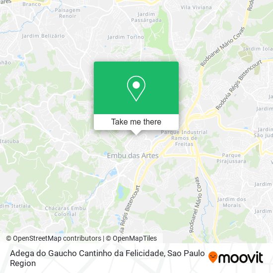 Mapa Adega do Gaucho Cantinho da Felicidade