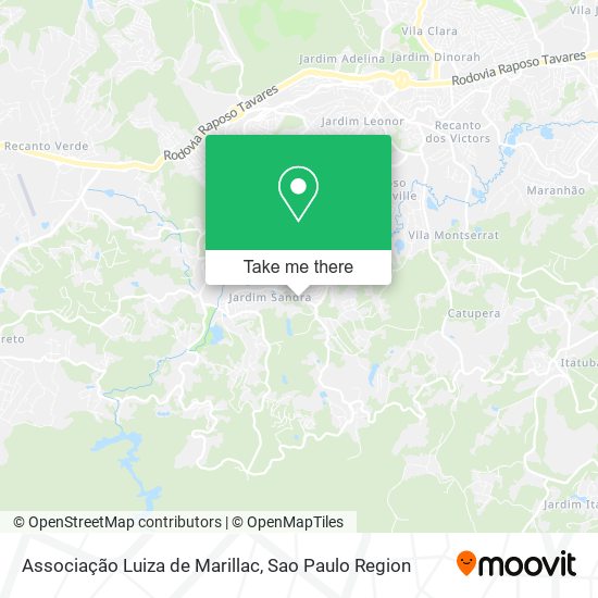 Mapa Associação Luiza de Marillac