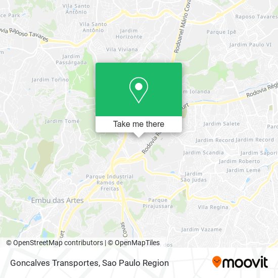 Goncalves Transportes map