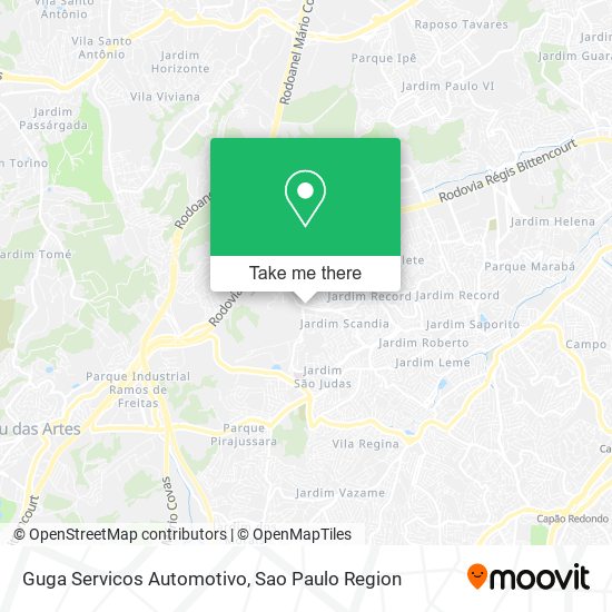 Mapa Guga Servicos Automotivo