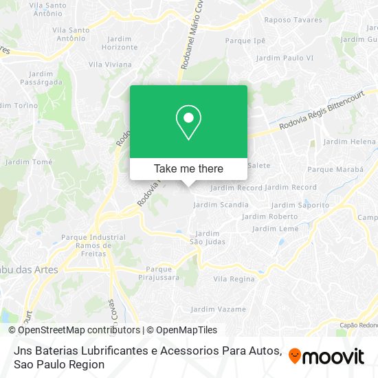 Mapa Jns Baterias Lubrificantes e Acessorios Para Autos