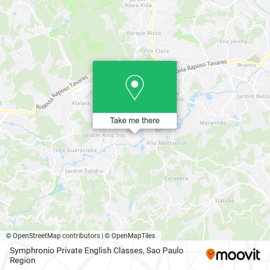 Mapa Symphronio Private English Classes