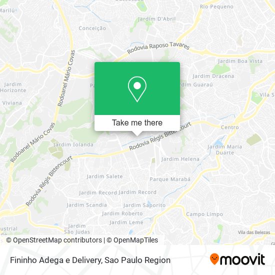 Fininho Adega e Delivery map