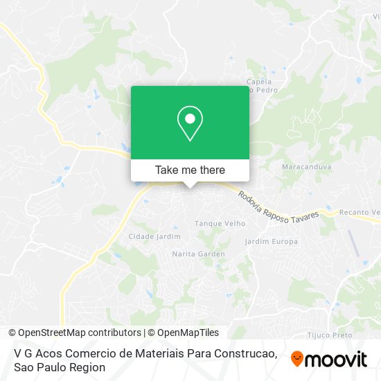 Mapa V G Acos Comercio de Materiais Para Construcao