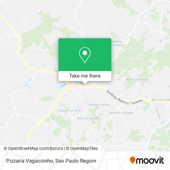 Mapa Pizzaria Vagaozinho