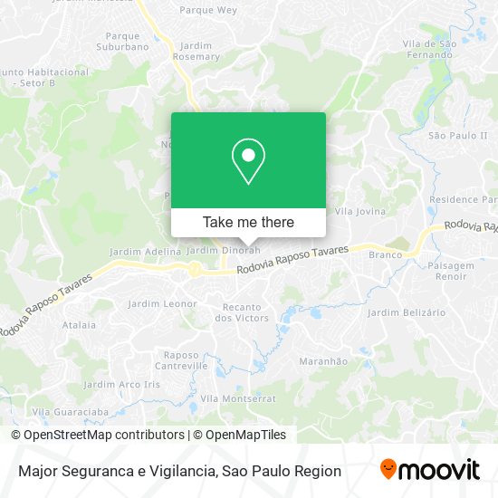 Major Seguranca e Vigilancia map