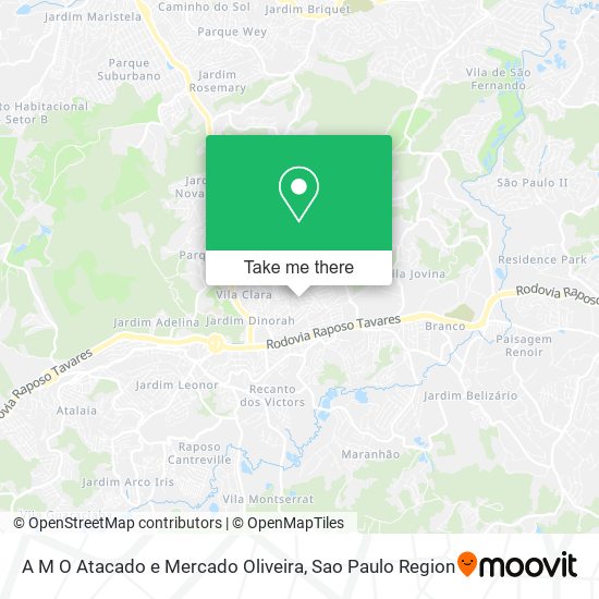 Mapa A M O Atacado e Mercado Oliveira