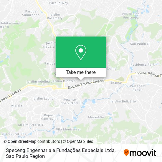 Speceng Engenharia e Fundações Especiais Ltda map