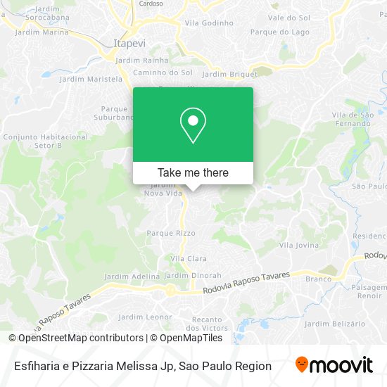 Esfiharia e Pizzaria Melissa Jp map