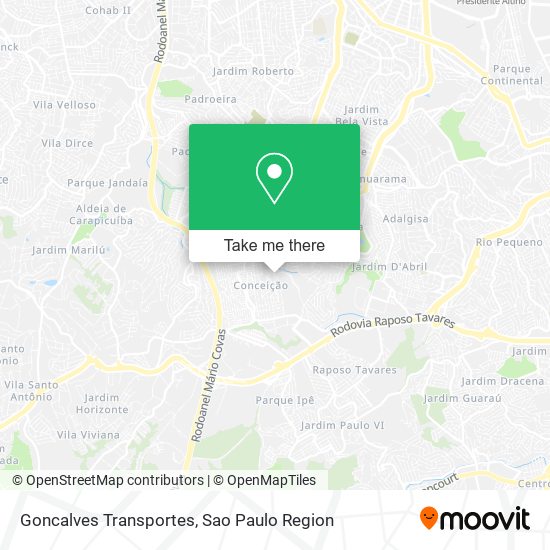 Goncalves Transportes map