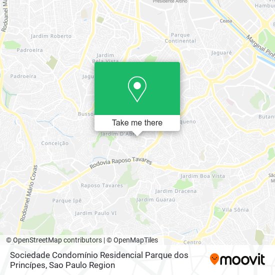 Sociedade Condomínio Residencial Parque dos Princípes map