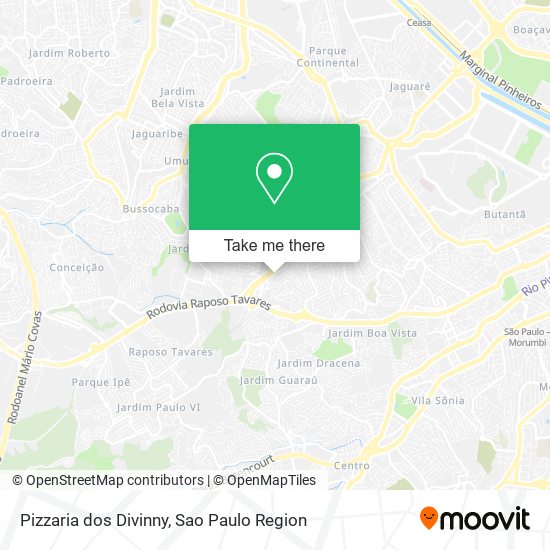 Mapa Pizzaria dos Divinny