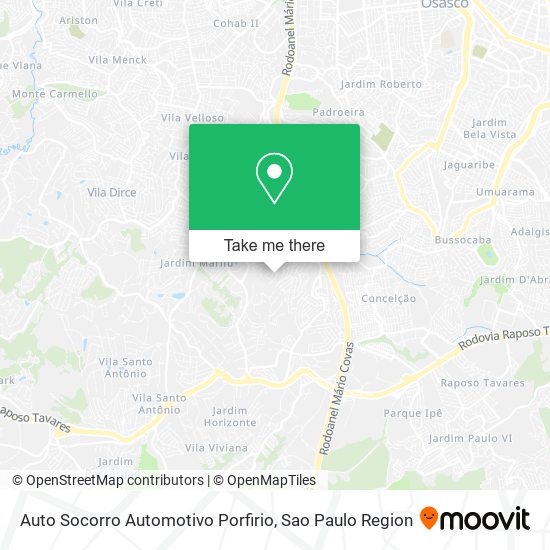 Auto Socorro Automotivo Porfirio map