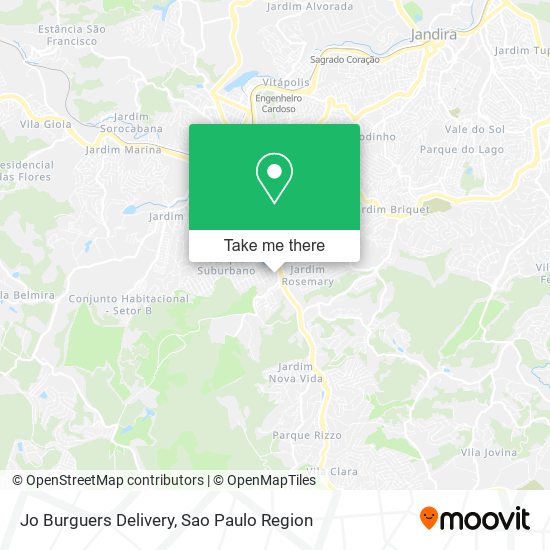 Jo Burguers Delivery map