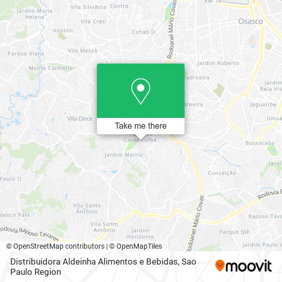 Distribuidora Aldeinha Alimentos e Bebidas map