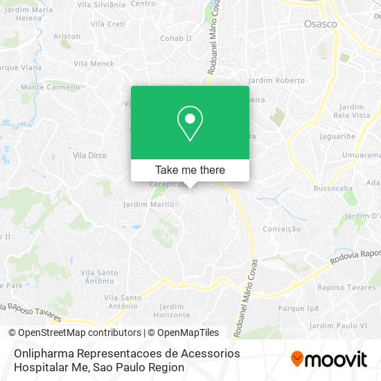 Onlipharma Representacoes de Acessorios Hospitalar Me map