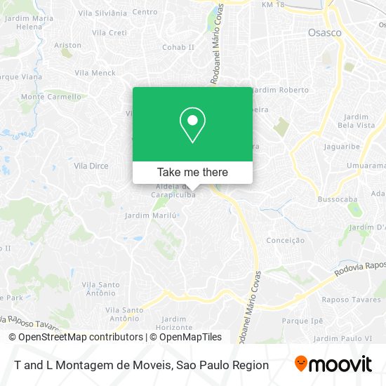 T and L Montagem de Moveis map