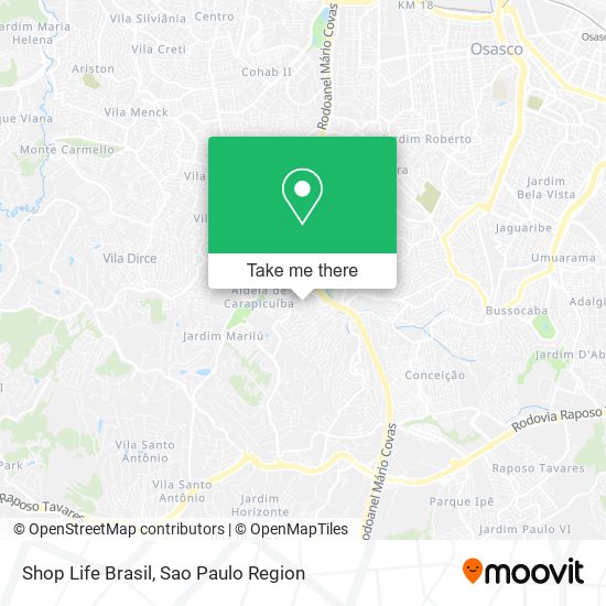 Shop Life Brasil map