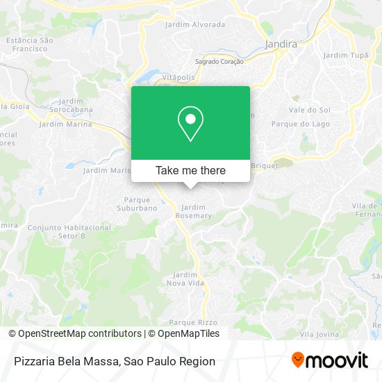 Mapa Pizzaria Bela Massa