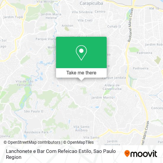 Mapa Lanchonete e Bar Com Refeicao Estilo