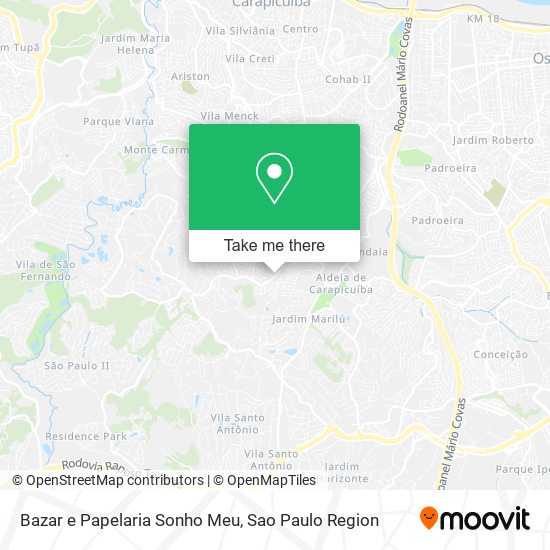 Bazar e Papelaria Sonho Meu map