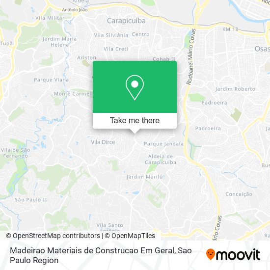 Mapa Madeirao Materiais de Construcao Em Geral