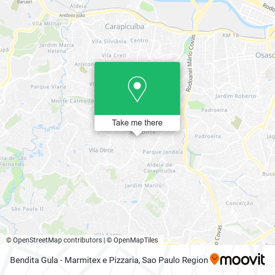 Mapa Bendita Gula - Marmitex e Pizzaria