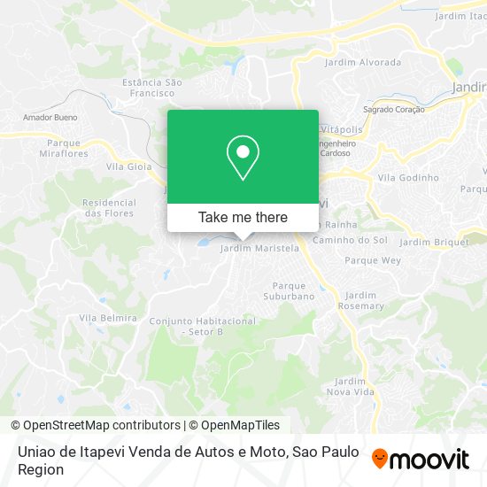 Uniao de Itapevi Venda de Autos e Moto map