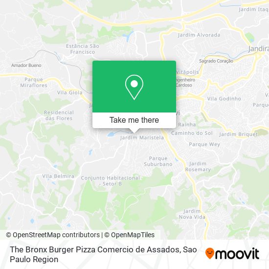 Mapa The Bronx Burger Pizza Comercio de Assados