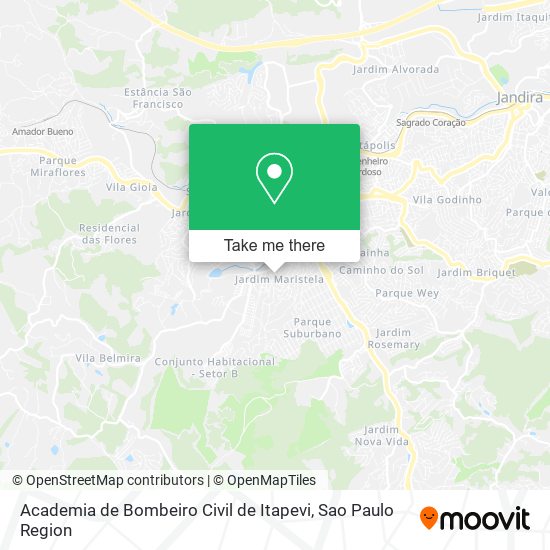 Academia de Bombeiro Civil de Itapevi map