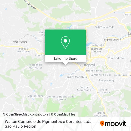 Mapa Waltan Comércio de Pigmentos e Corantes Ltda.